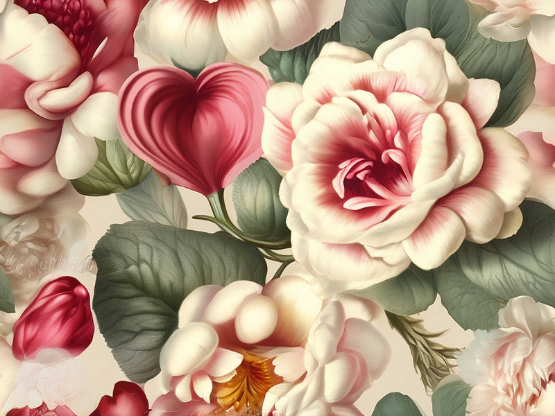 Vintage Valentines Seamless Digital Paper - CraftNest - Digital Crafting and Art