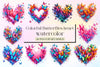 Colorful Butterflies Heart Clipart Bundle