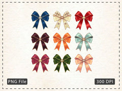 Christmas Bows Vintage Christmas Clipart Bundle - CraftNest - Digital Crafting and Art