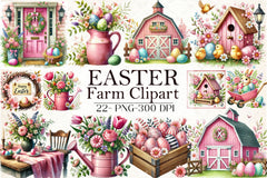 Easter Farm Clipart Bundle - CraftNest - Digital Crafting and Art