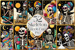 Funny Skeleton Tarot Card Clipart Bundle 2 - CraftNest - Digital Crafting and Art