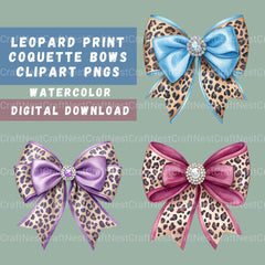 Leopard Coquette Bows Clipart Bundle - CraftNest - Digital Crafting and Art