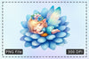 Baby Fairy Sleeping On Flower Clipart Bundle 2