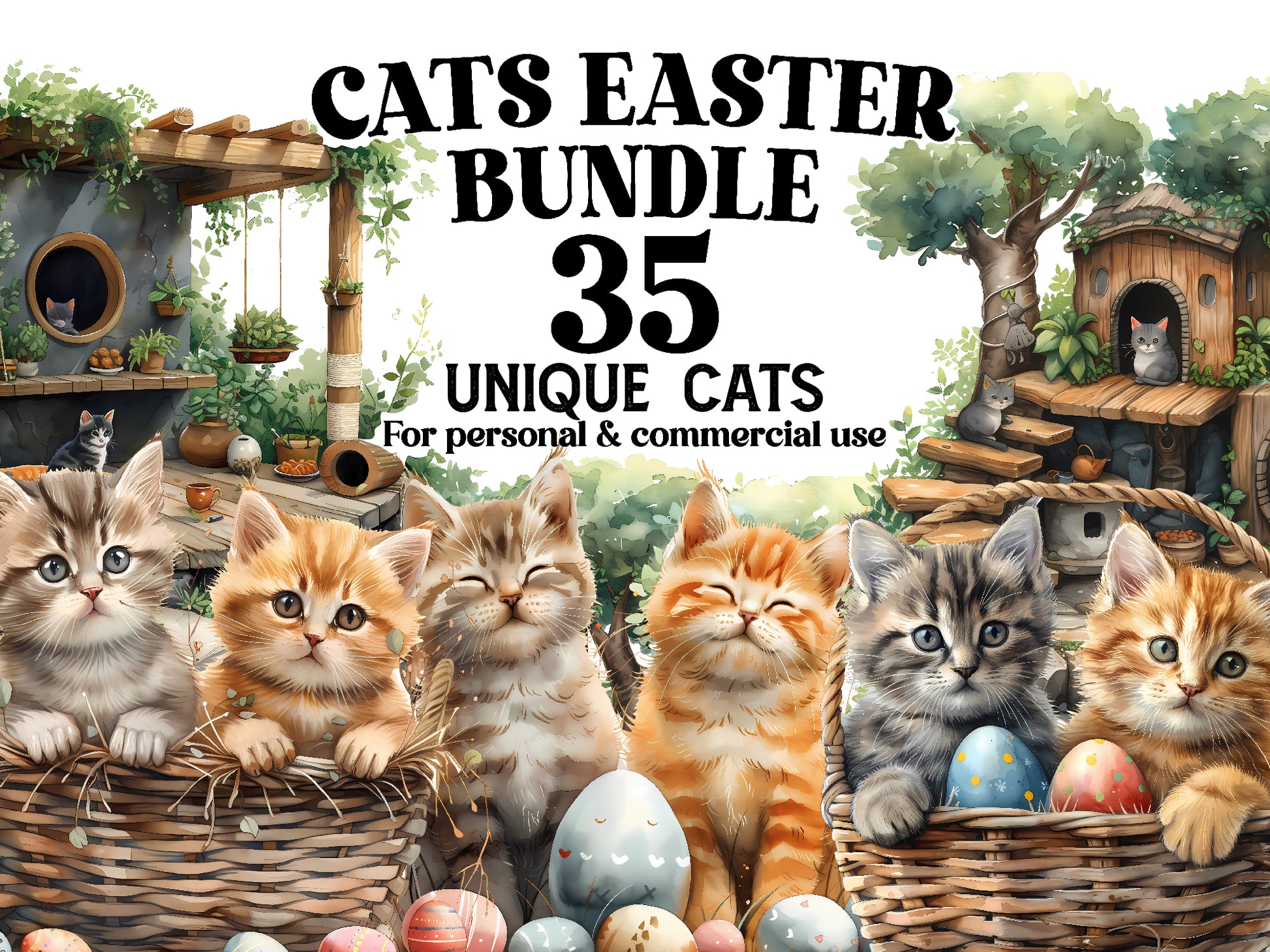 Cats Eastern Clipart - CraftNest