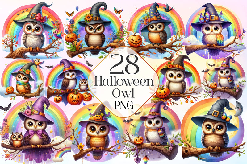 Halloween Owl Clipart Bundle 4 - CraftNest - Digital Crafting and Art