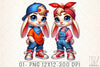 Hip Hop Couple Bunny Easter Clipart Bundle