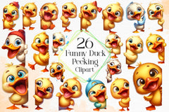 Funny Duck Peeking Around Corner Clipart Bundle - CraftNest - Digital Crafting and Art