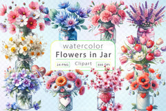Flowers In Jar Clipart Bundle 3 - CraftNest - Digital Crafting and Art