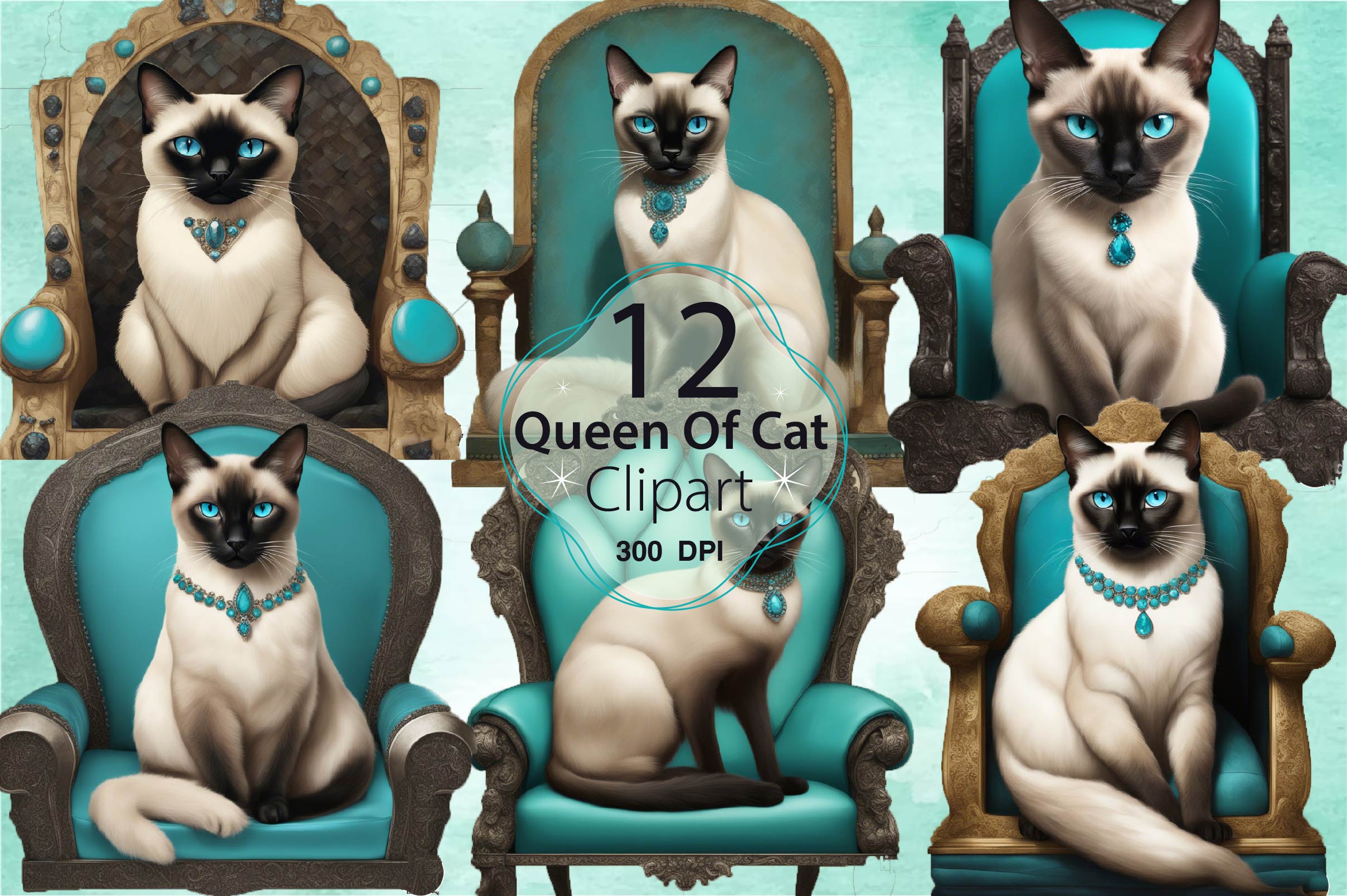 Queen Of Cat Clipart Bundle - CraftNest - Digital Crafting and Art