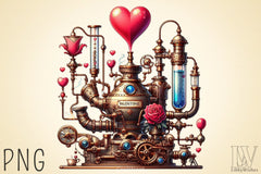 Valentine Steampunk Clipart Bundle - CraftNest - Digital Crafting and Art