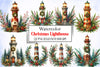 Christmas Lighthouse Clipart Bundle 2