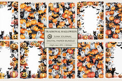 Traditional Halloween Junk Journal Papers - CraftNest - Digital Crafting and Art