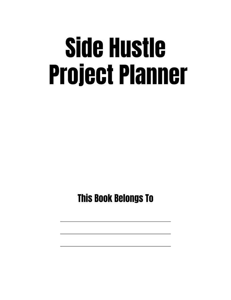 Side Hustle Project Planner KDP Planner - CraftNest - Digital Crafting and Art