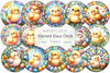 Stained Glass Easter Chick Clipart Bundle 3