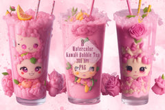 Kawaii Bubble Tea Clipart Bundle - CraftNest - Digital Crafting and Art