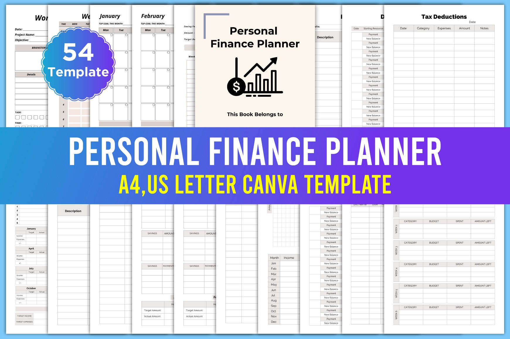 Editable Personal Finance Planner