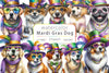 Mardi Gras Dog Clipart Bundle 2