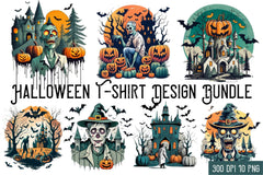 Halloween T Shirt Design Clipart Bundle - CraftNest - Digital Crafting and Art