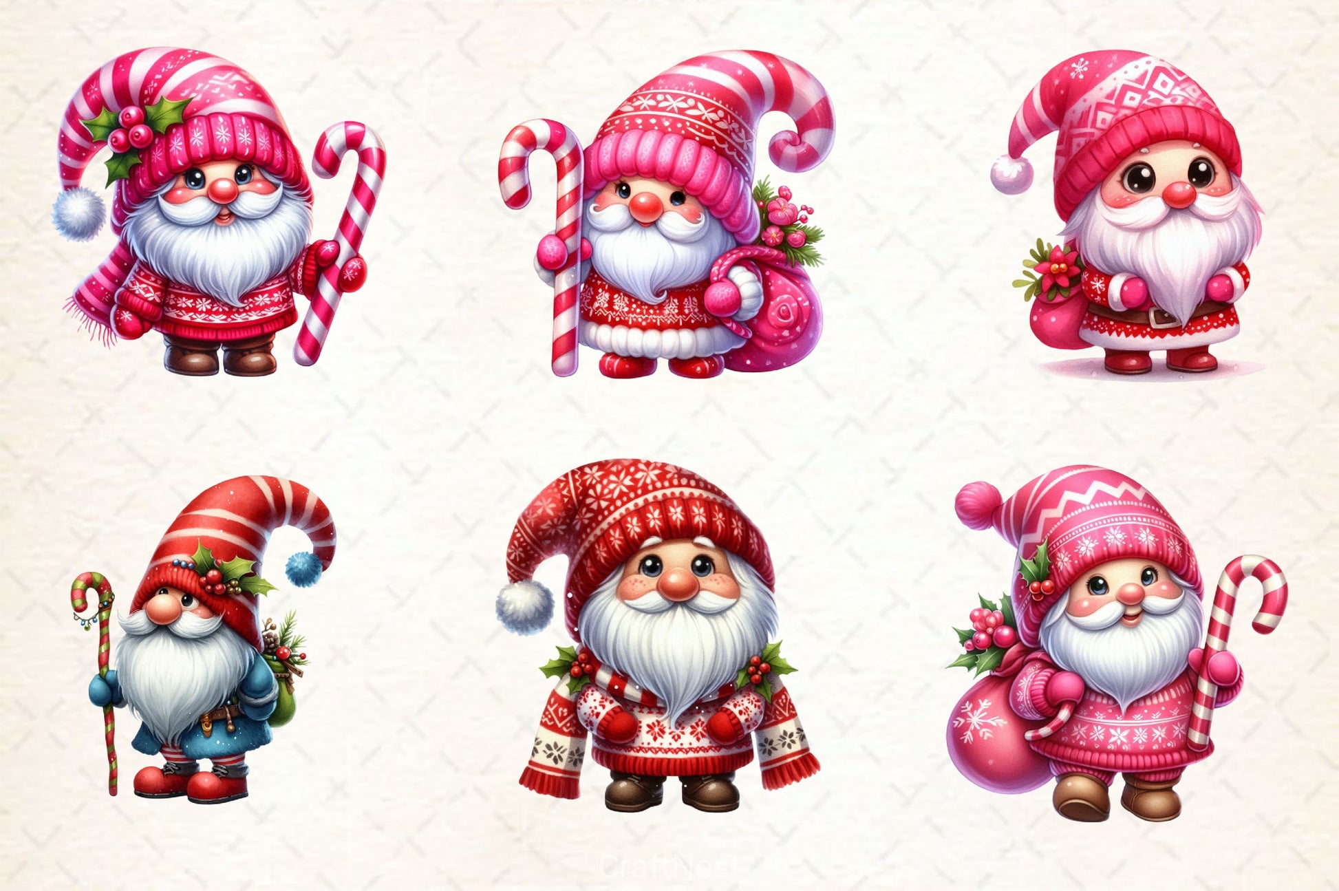 Christmas Gnomes Clipart Bundle 11 - CraftNest - Digital Crafting and Art