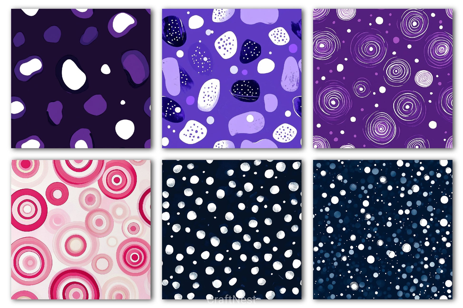 Abstract Circles Digital Paper - CraftNest - Digital Crafting and Art