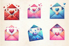 Valentine Glittery Love Letter Clipart Bundle 4 - CraftNest - Digital Crafting and Art