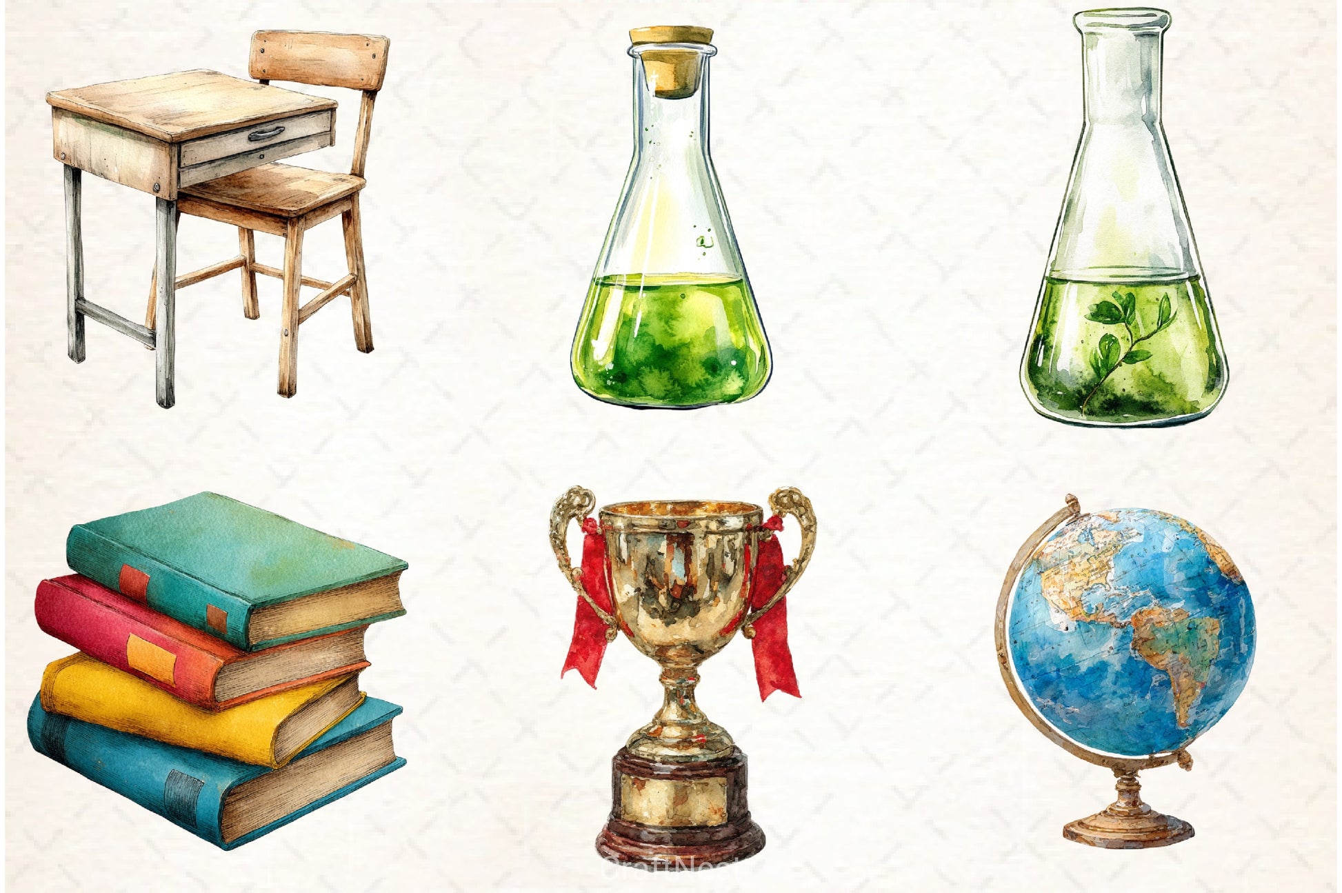 School Classroom Clipart Bundle - CraftNest - Digital Crafting and Art