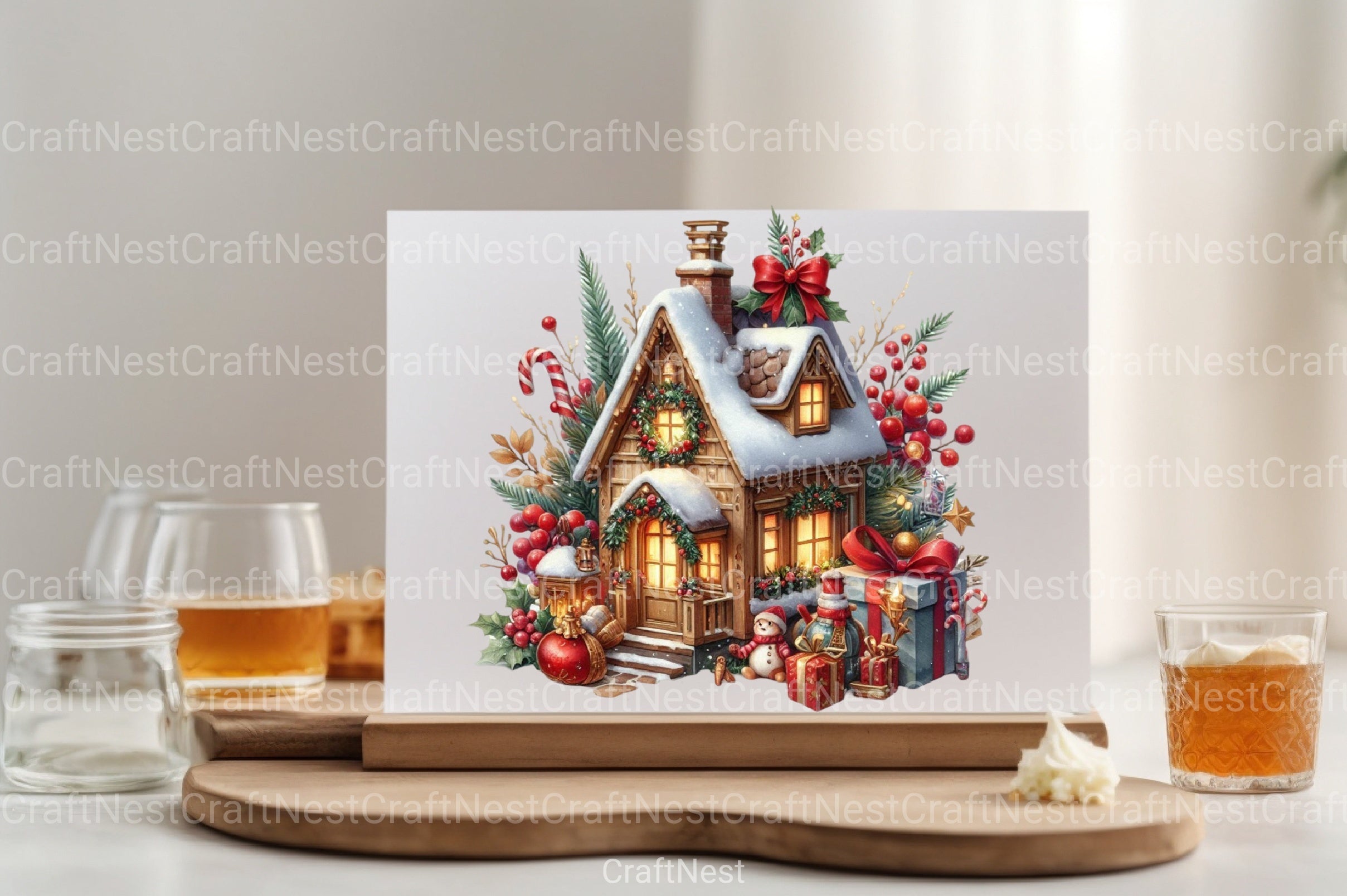 Winter Candy House Clipart Bundle - CraftNest - Digital Crafting and Art