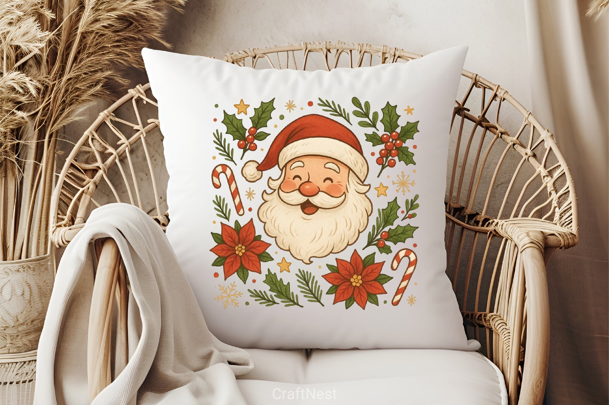 Vintage Santa Face Clipart Bundle - CraftNest - Digital Crafting and Art