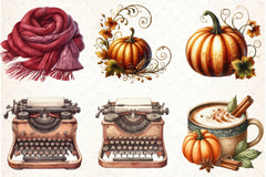 Watercolour Autumn Clipart Bundle 2 - CraftNest - Digital Crafting and Art