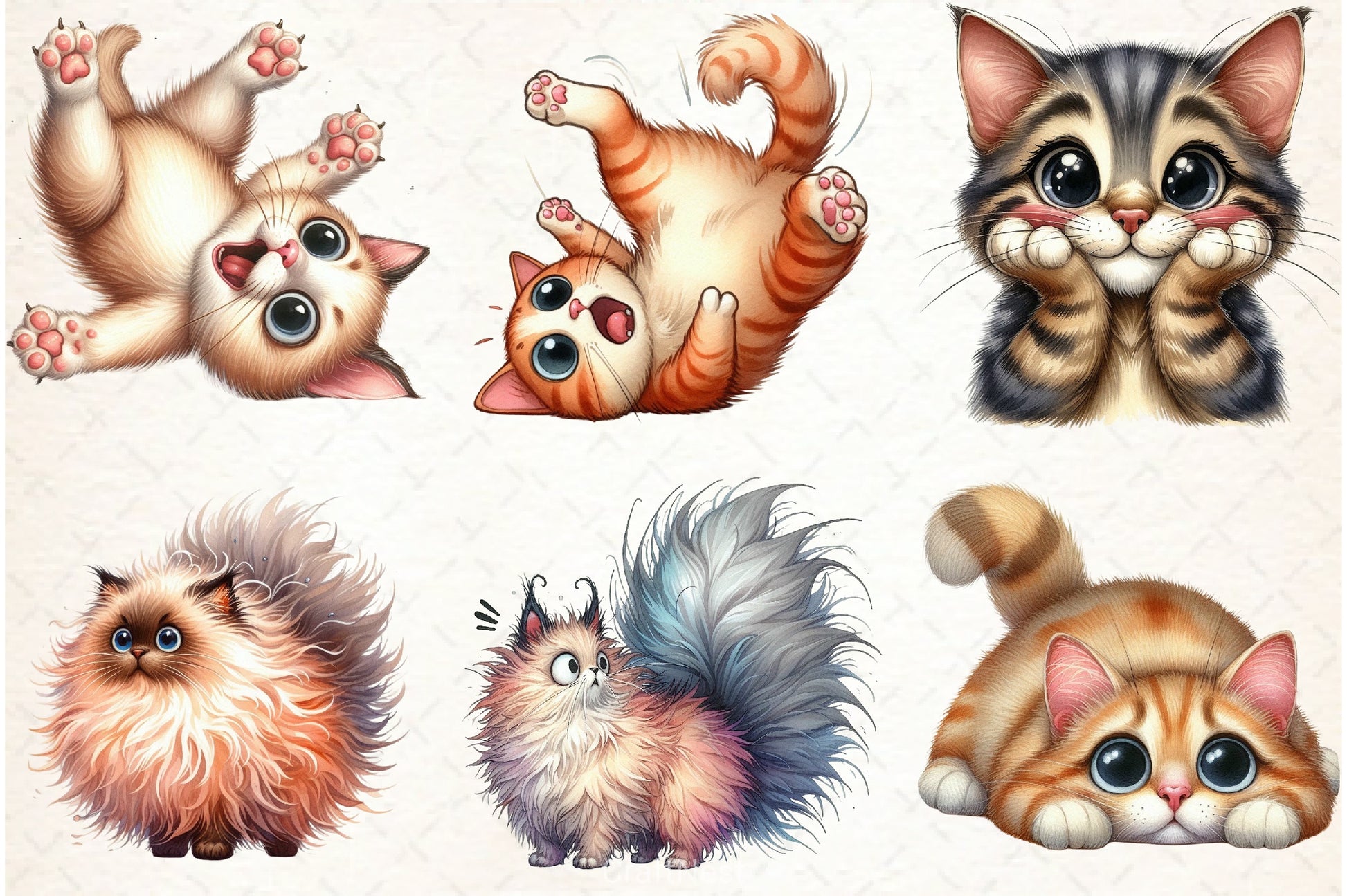 Surprised Crazy Cat Clipart Bundle - CraftNest - Digital Crafting and Art