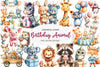 Birthday Baby Animal Birthday Clipart Bundle