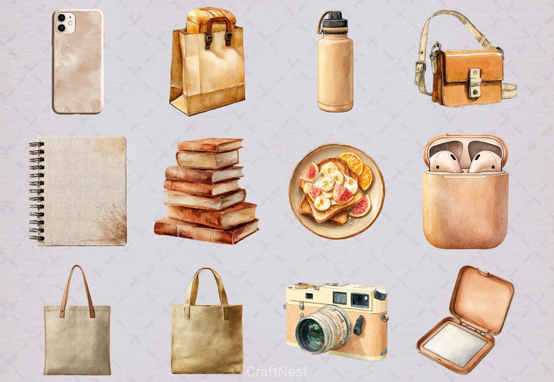 Daily Essentials Clipart Bundle - CraftNest - Digital Crafting and Art