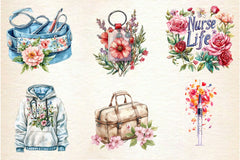 Flower Nurse Life Clipart Bundle - CraftNest - Digital Crafting and Art