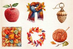Crochet Autumn Clipart Bundle 3 - CraftNest - Digital Crafting and Art