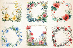 Wildflowers Frame Clipart Bundle - CraftNest - Digital Crafting and Art