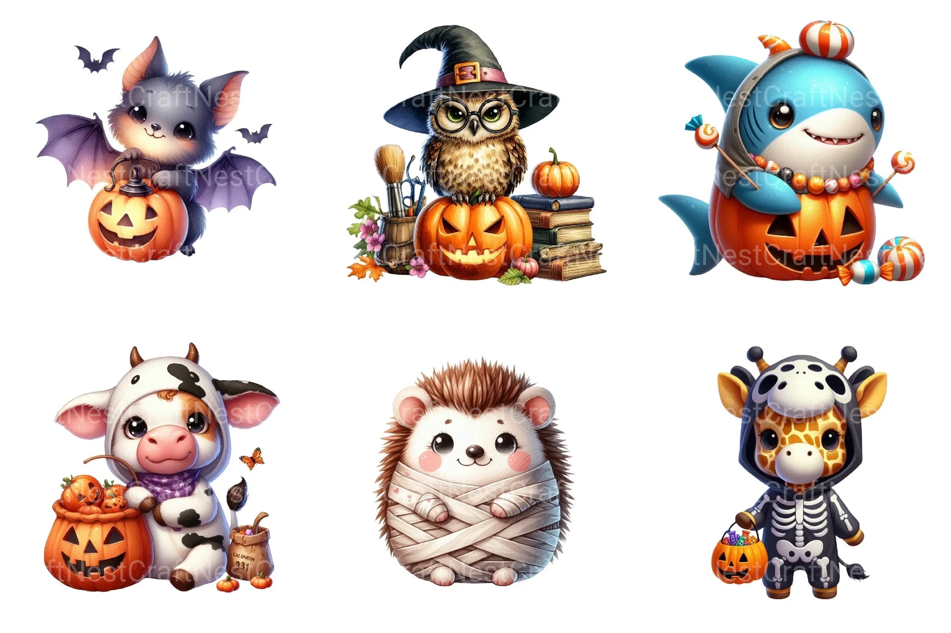 Halloween Animals Clipart Bundle 29 - CraftNest - Digital Crafting and Art