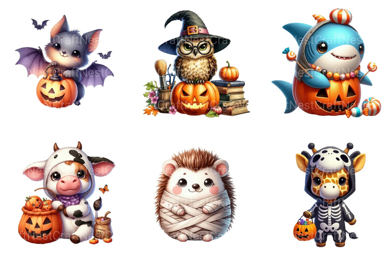 Halloween Animals Clipart Bundle 29 - CraftNest - Digital Crafting and Art