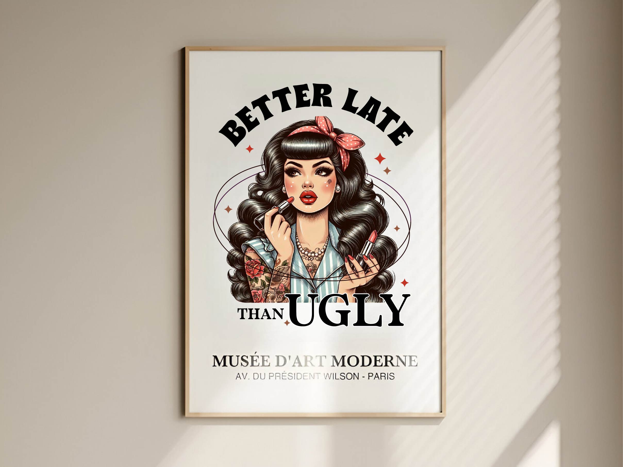 Coquette Girl Better Late Than Ugly Clipart Bundle - CraftNest - Digital Crafting and Art