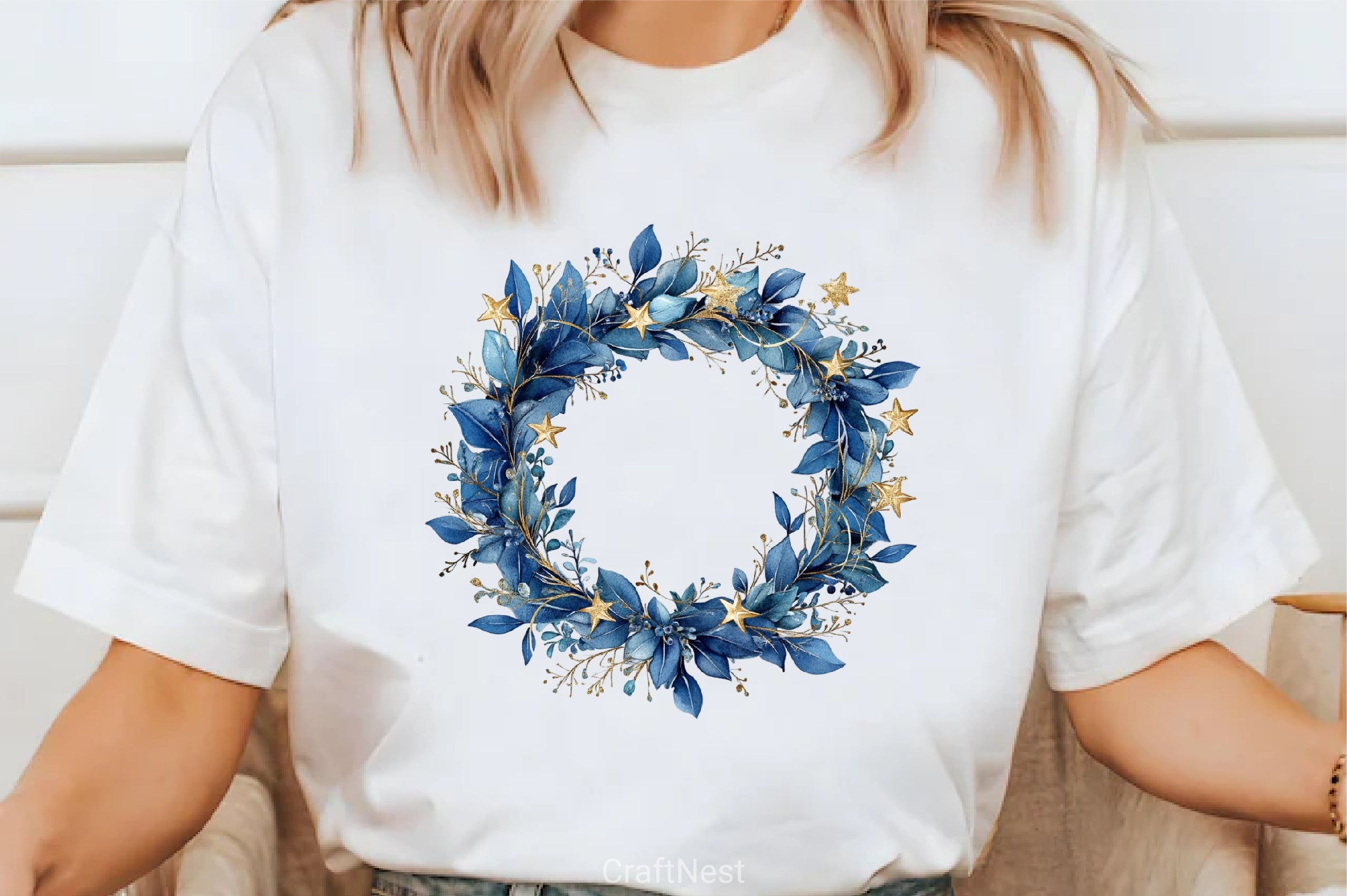 Gold & Blue Christmas Clipart Bundle - CraftNest - Digital Crafting and Art