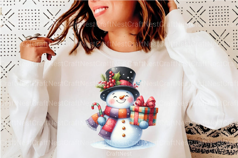 Funny Snowman Winter Clipart Bundle - CraftNest - Digital Crafting and Art