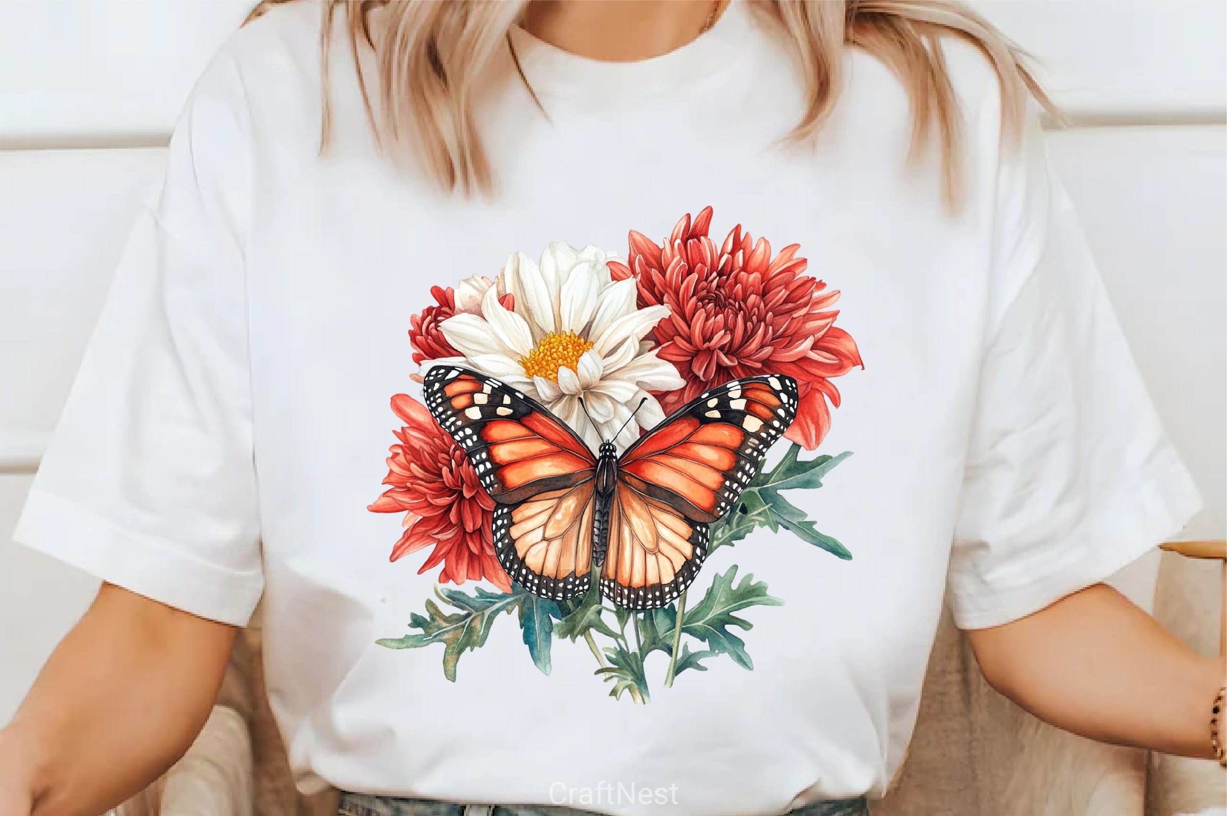 Burgundy Autumn Leaves & Flowers Clipart Bundle - CraftNest - Digital Crafting and Art