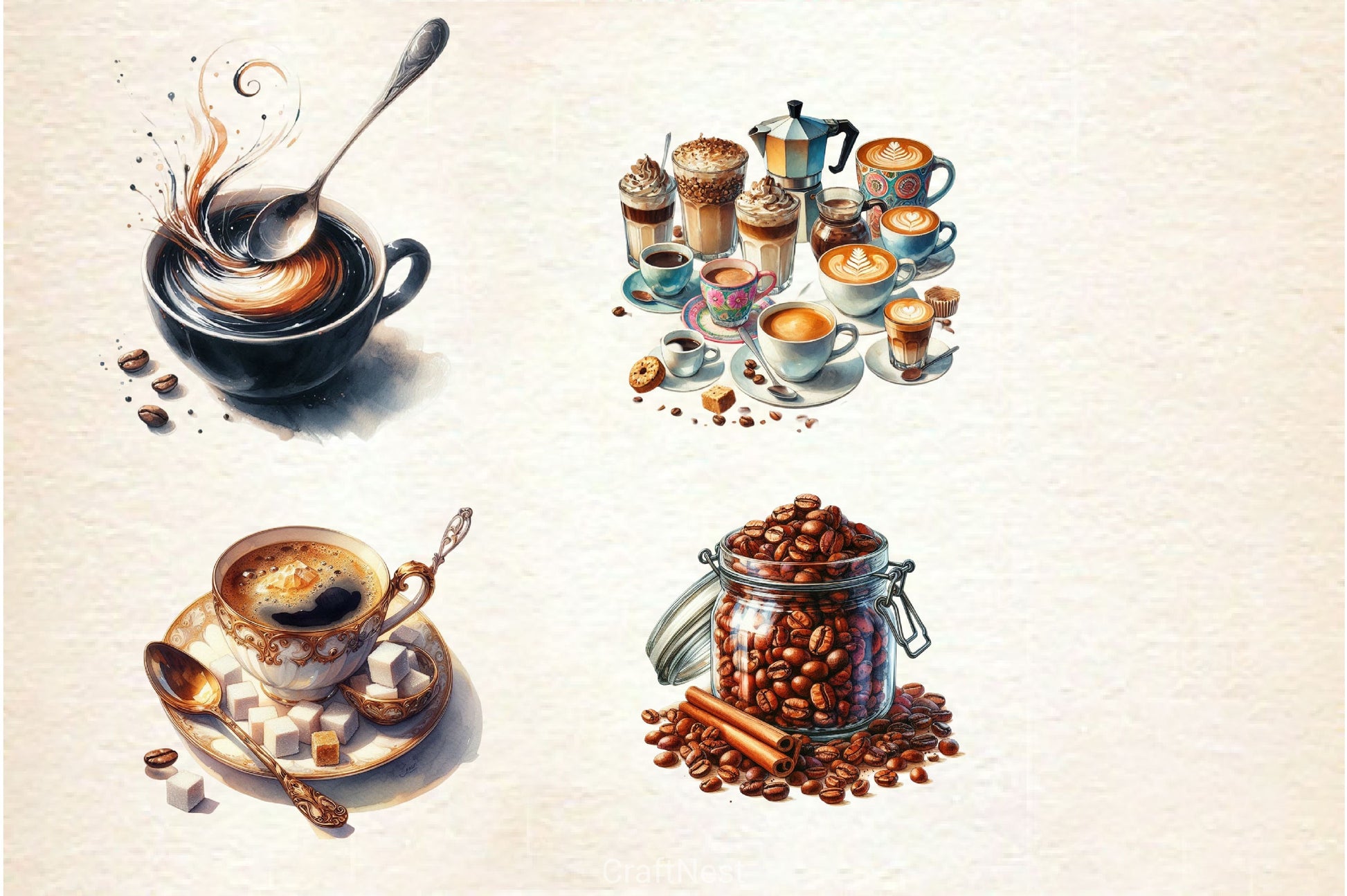 Making Coffee Clipart Bundle 2 - CraftNest - Digital Crafting and Art