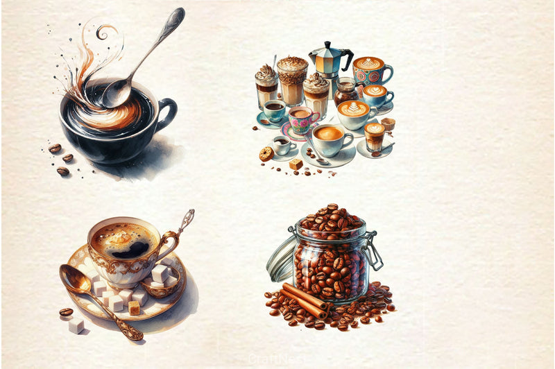Making Coffee Clipart Bundle 2 - CraftNest - Digital Crafting and Art