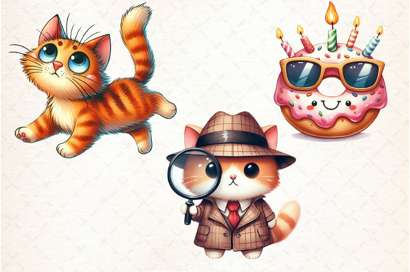 Cute & Funny Cat Clipart Bundle 2 - CraftNest - Digital Crafting and Art
