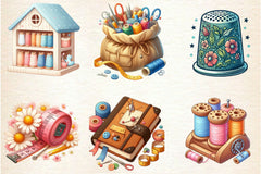 Summer Sewing Clipart Bundle - CraftNest - Digital Crafting and Art