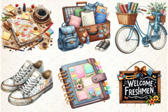 Freshman Year College Clipart Bundle - CraftNest - Digital Crafting and Art