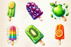 Popsicle Ice Cream For Summer Clipart Bundle - CraftNest - Digital Crafting and Art