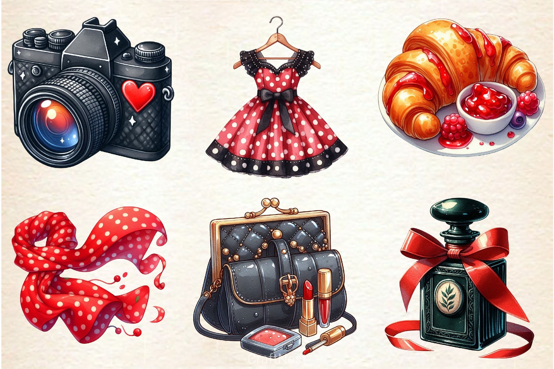 Parisian Summer Clipart Bundle 3 - CraftNest - Digital Crafting and Art