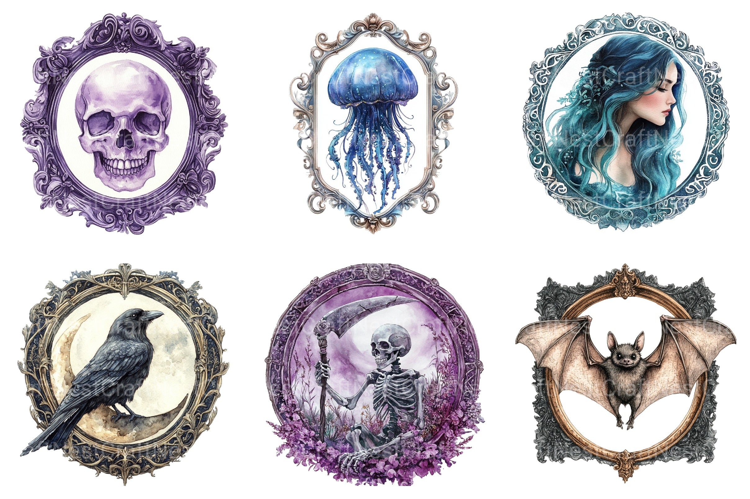 Halloween Tarot Cards Clipart Bundle - CraftNest - Digital Crafting and Art