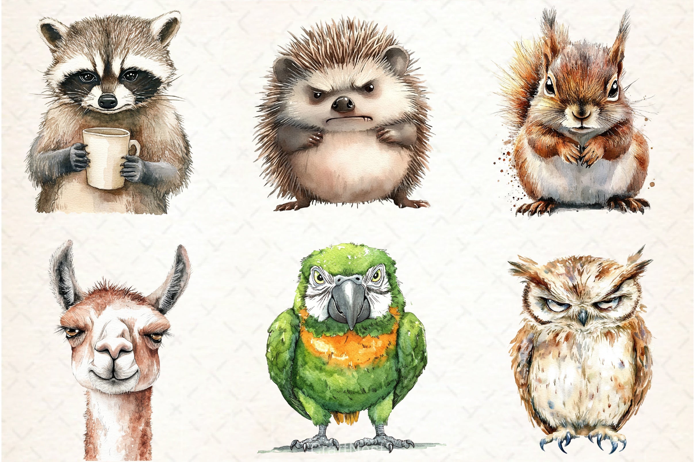 Grumpy Animals Clipart Bundle 4 - CraftNest - Digital Crafting and Art
